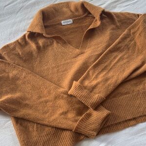 Velvet Heart Women's V-Neck Brown Sweater